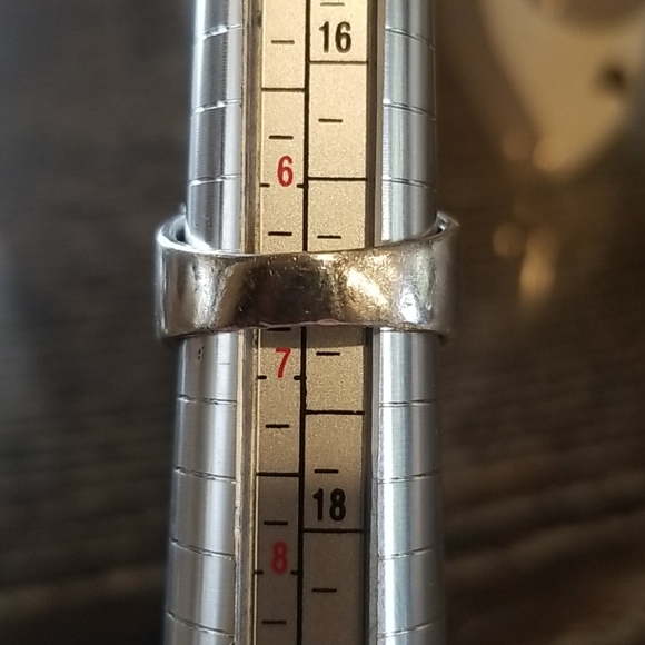 Marcasite silver ring with red stone size 7 - Picture 5 of 8